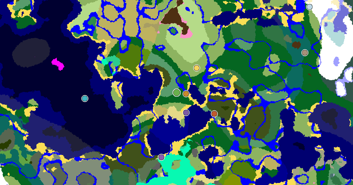 Forest Seed With a Trial Chamber by Spawn — biome and structure map