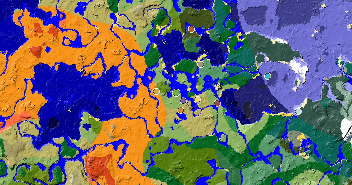 Minecraft Plains Seed: a Desert Temple Steps Away — biome and structure map