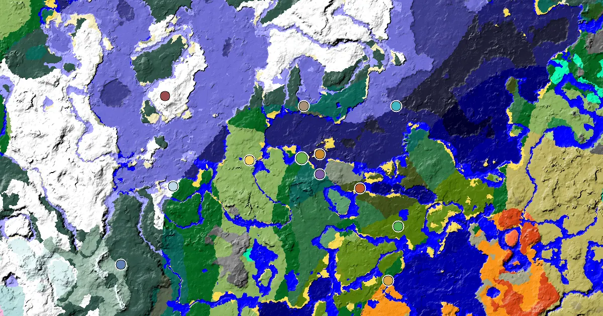 Beach Seed With a Trial Chamber by Spawn — biome and structure map