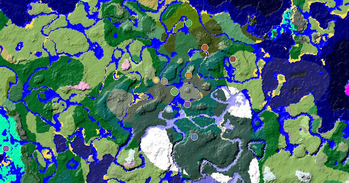 Minecraft Old Growth Pine Taiga Seed: a Mansion Within Reach — biome and structure map