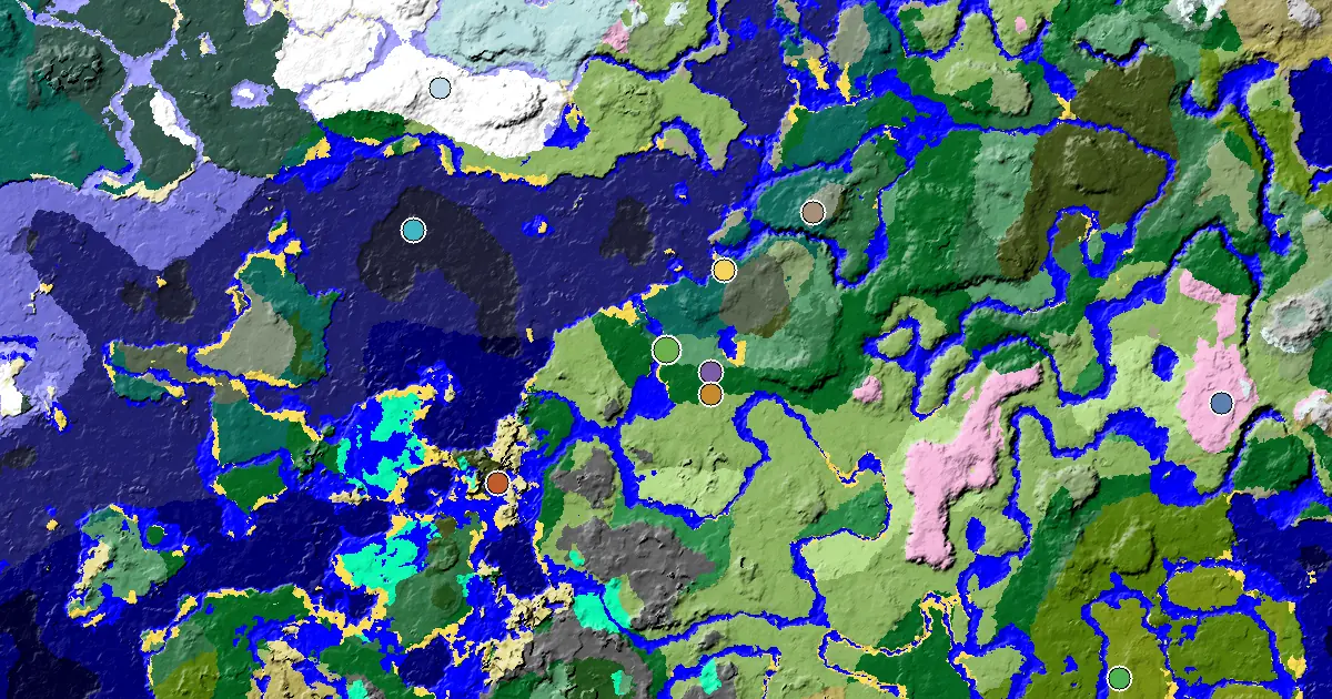 a Mansion Within Reach Near a Old Growth Birch Forest Spawn — biome and structure map