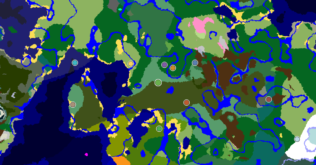 Dark Forest Seed With a Mansion Within Reach — biome and structure map