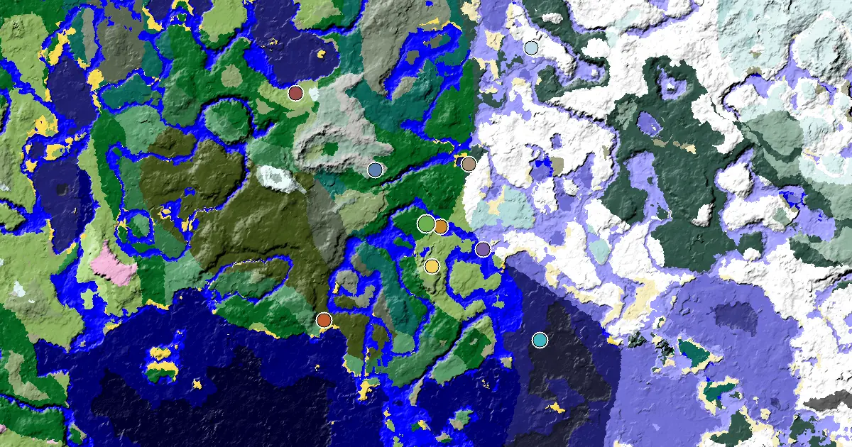 Forest Seed With a Trial Chamber by Spawn — biome and structure map