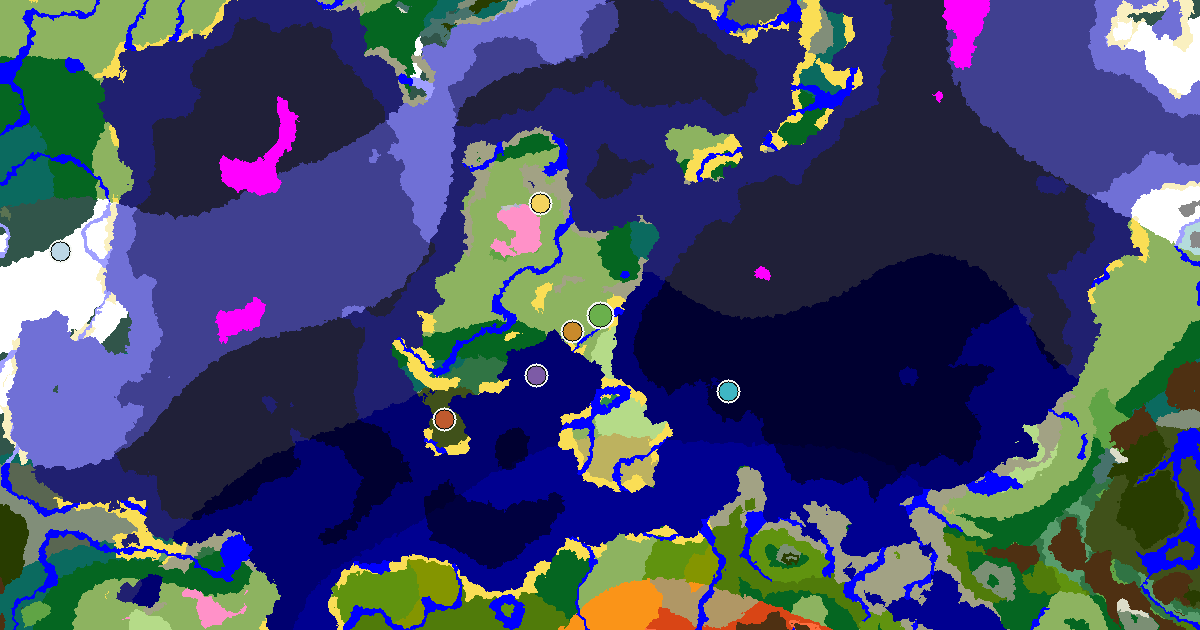 Minecraft Beach Seed: a Trial Chamber by Spawn — biome and structure map