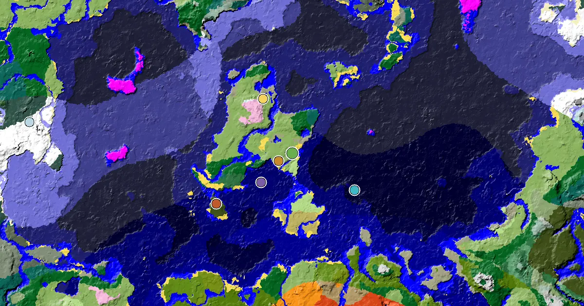 Minecraft Beach Seed: a Trial Chamber by Spawn — biome and structure map