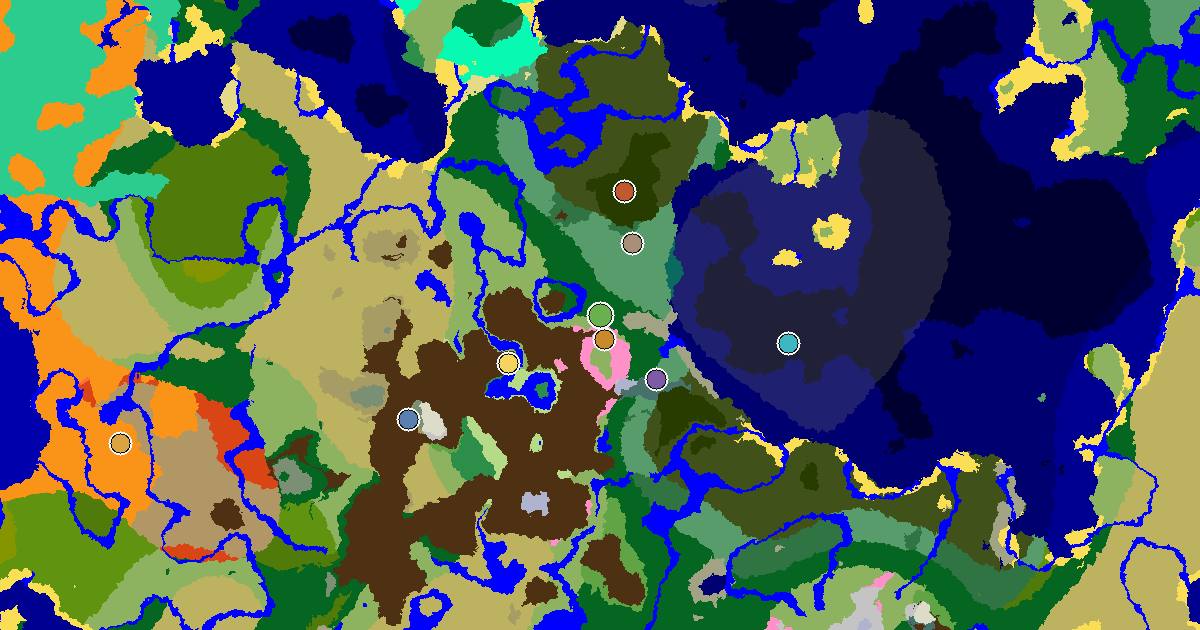Forest Seed With a Trial Chamber by Spawn — biome and structure map
