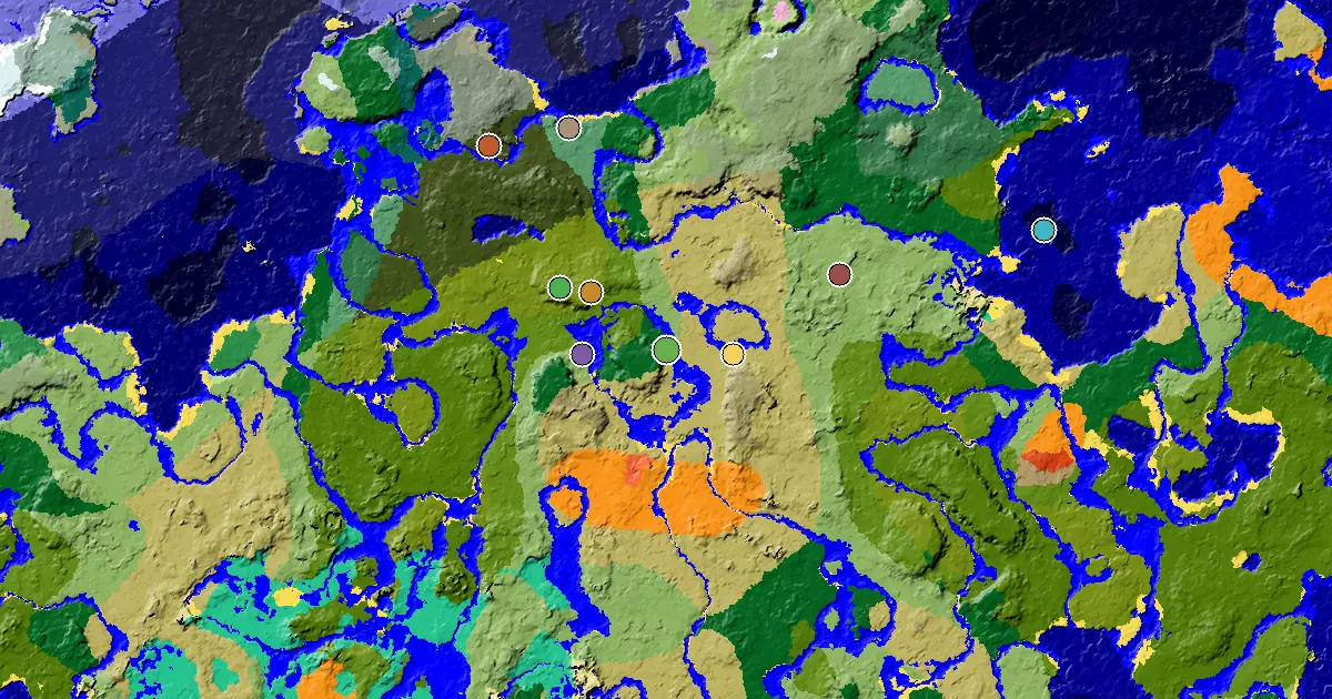 Minecraft Forest Seed: a Mansion Within Reach — biome and structure map