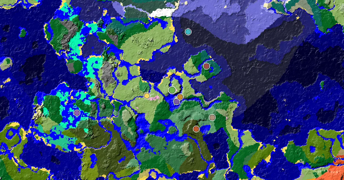 Plains Seed With a Trial Chamber by Spawn — biome and structure map