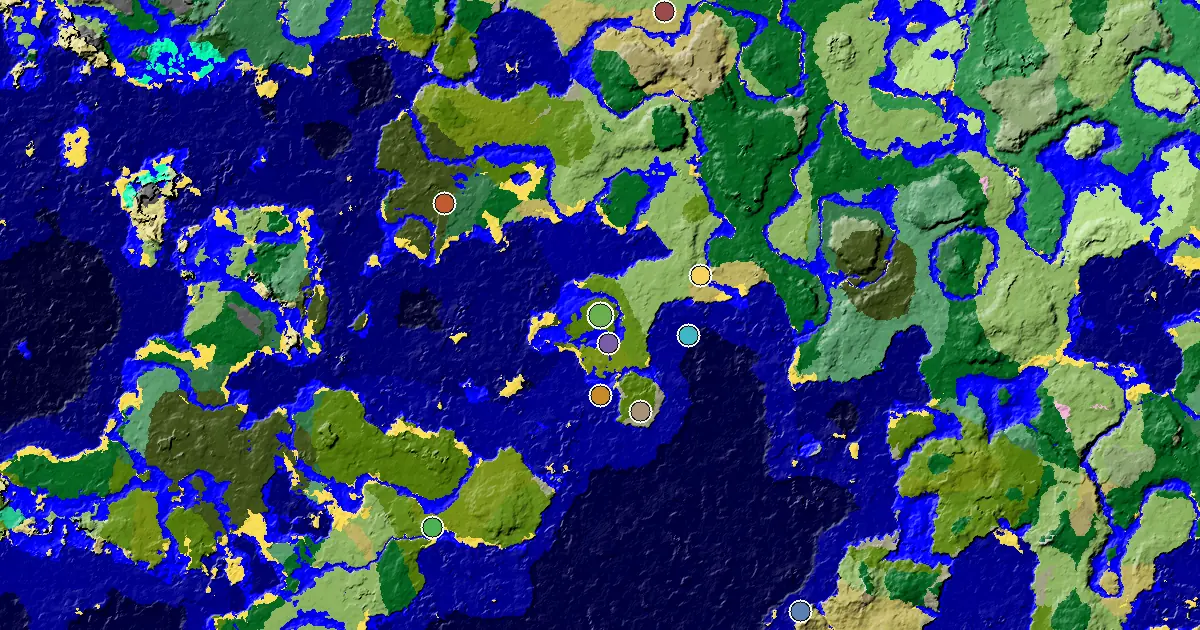 Jungle Seed With a Mansion Within Reach — biome and structure map
