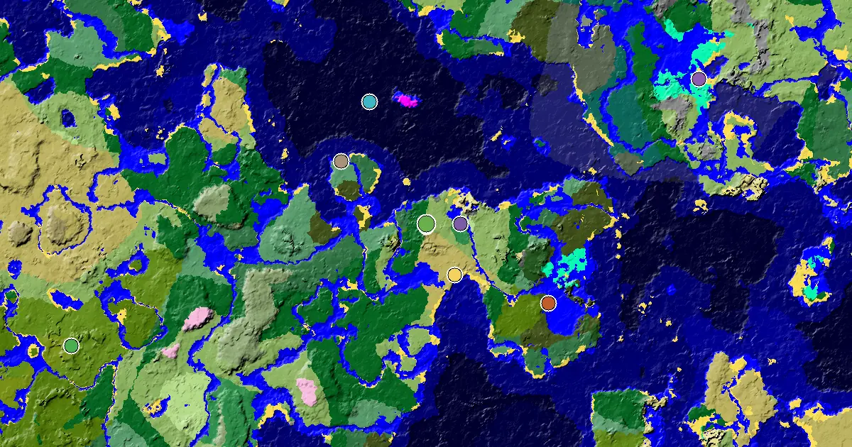Plains Seed With a Trial Chamber by Spawn — biome and structure map