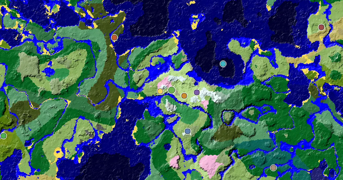 Sunflower Plains Seed With a Village Beside Spawn — biome and structure map