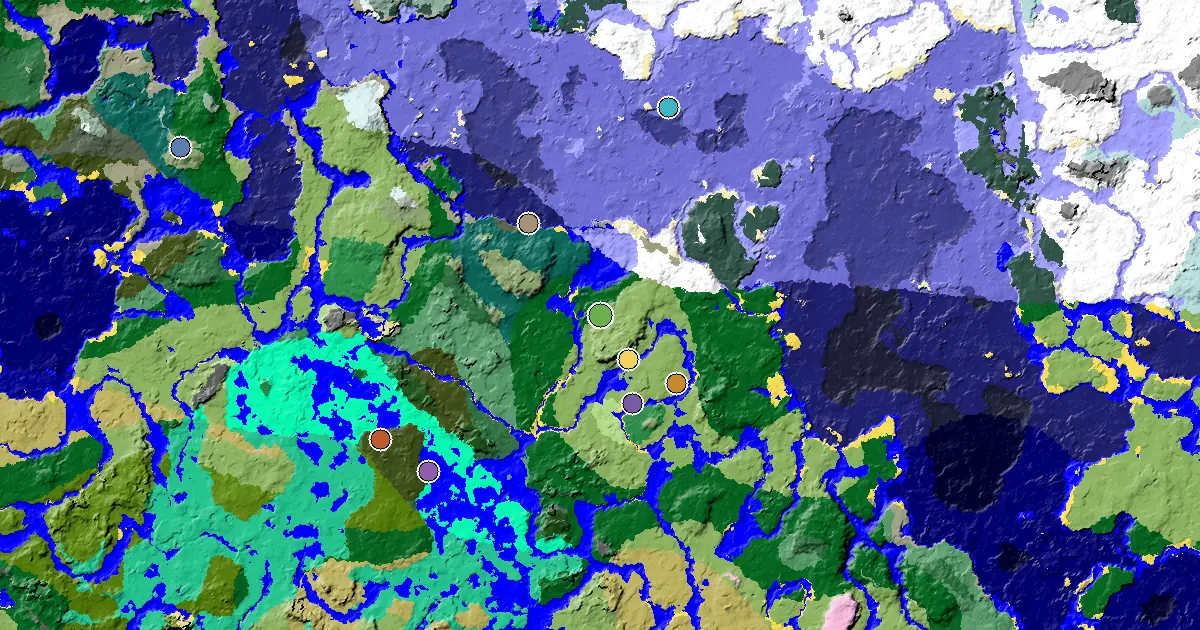 Plains Seed With a Mansion Within Reach — biome and structure map
