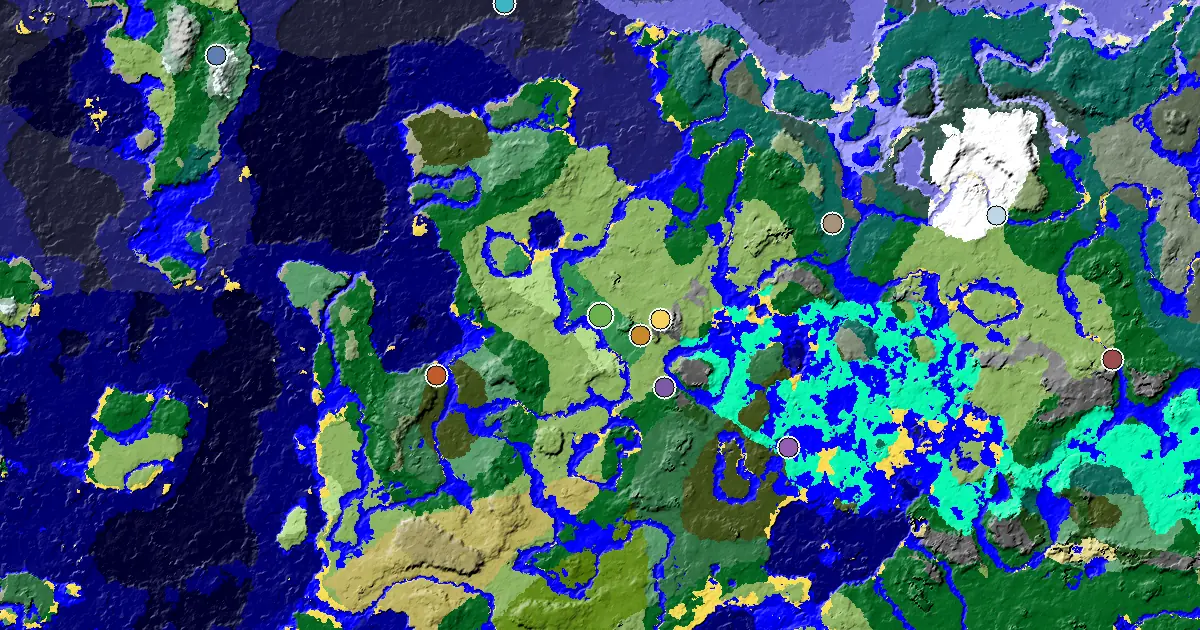 Flower Forest Seed With a Mansion Within Reach — biome and structure map