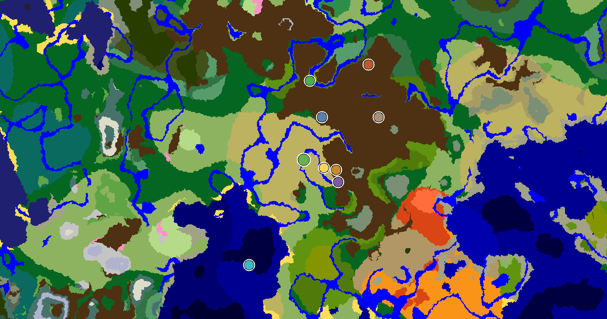 Savanna Seed With an Ancient City Under Spawn — biome and structure map