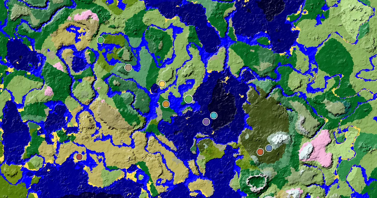 a Mansion Within Reach Near a Forest Spawn — biome and structure map
