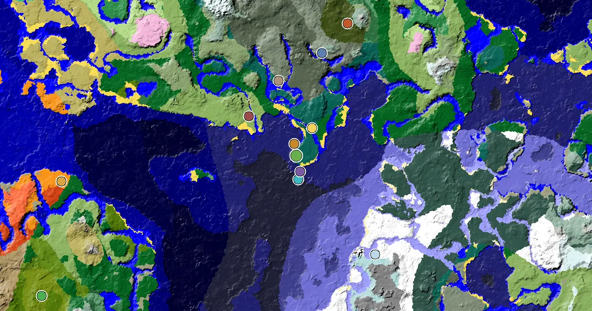 Taiga Spawn — a Trial Chamber by Spawn — biome and structure map