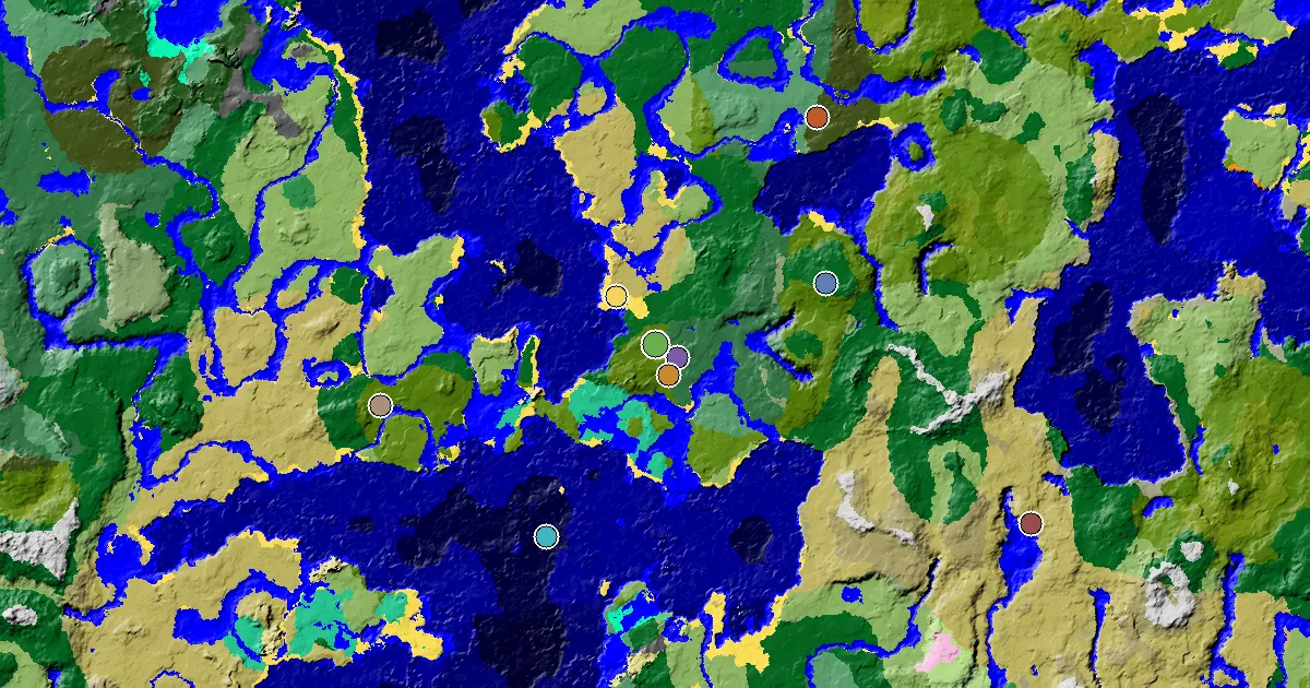 Minecraft Jungle Seed: a Trial Chamber by Spawn — biome and structure map