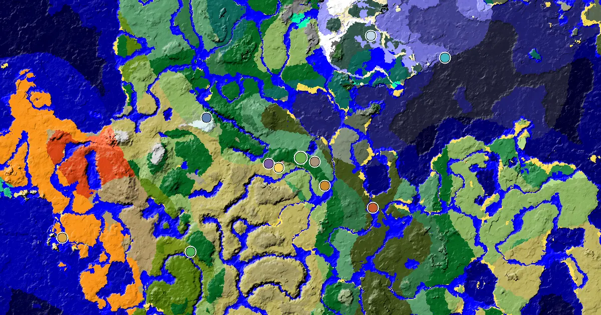 Minecraft Forest Seed: a Village Beside Spawn — biome and structure map