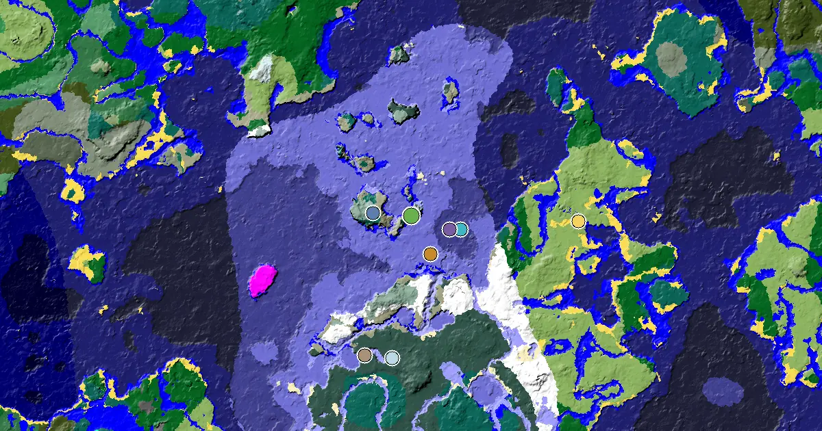 Lush Caves Seed With an Ancient City Under Spawn — biome and structure map