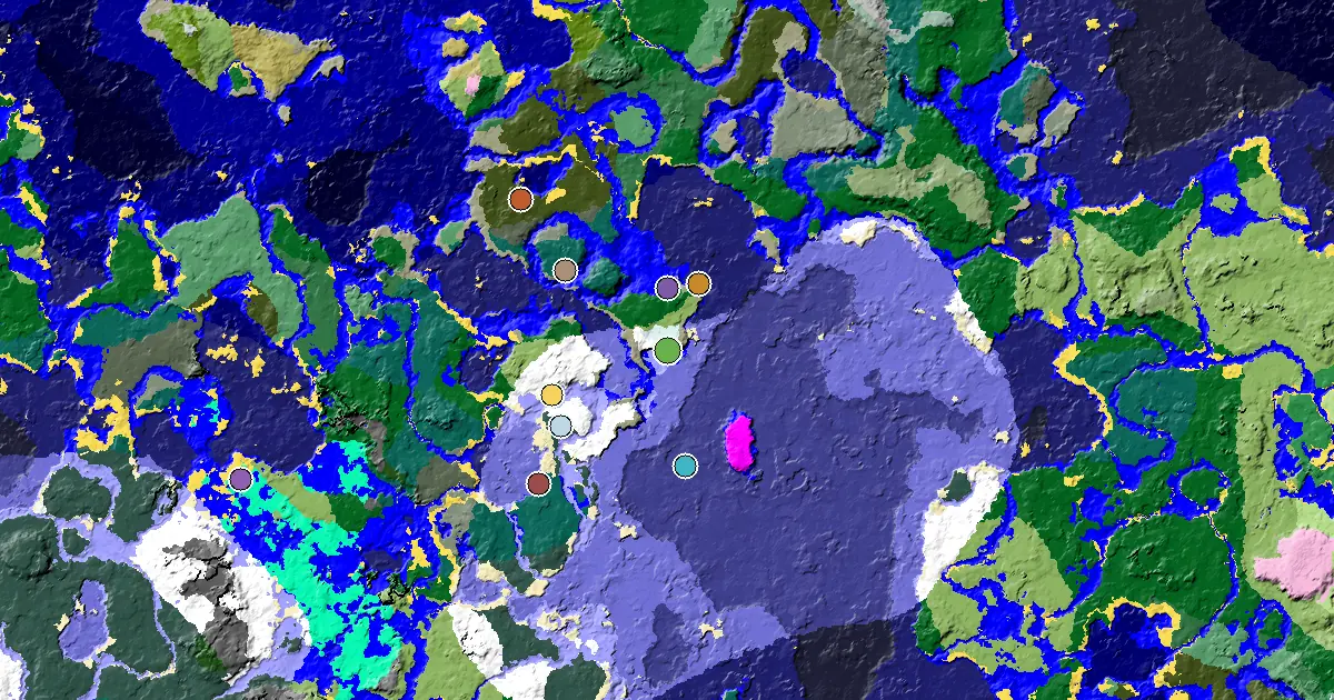 Snowy Plains Seed With a Mansion Within Reach — biome and structure map