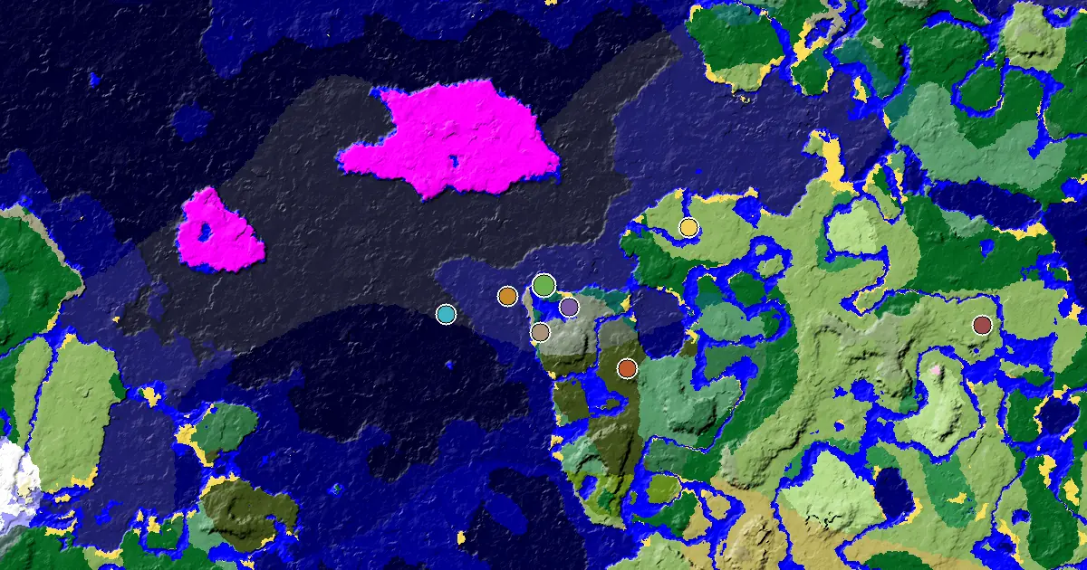 a Mansion Within Reach Near a Taiga Spawn — biome and structure map