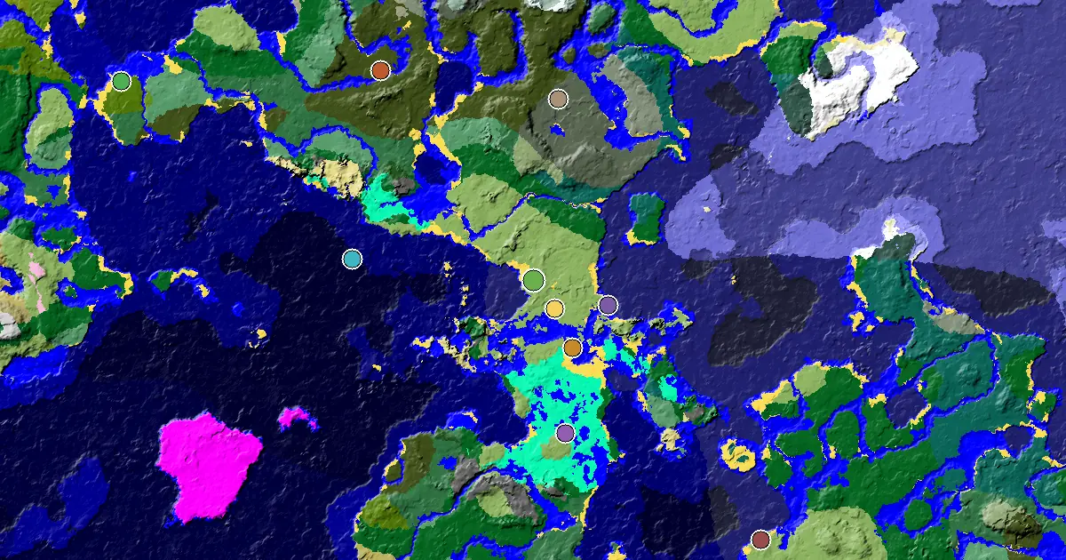 Minecraft Plains Seed: a Village Beside Spawn — biome and structure map