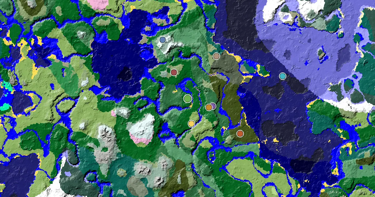 a Mansion Within Reach Near a Forest Spawn — biome and structure map