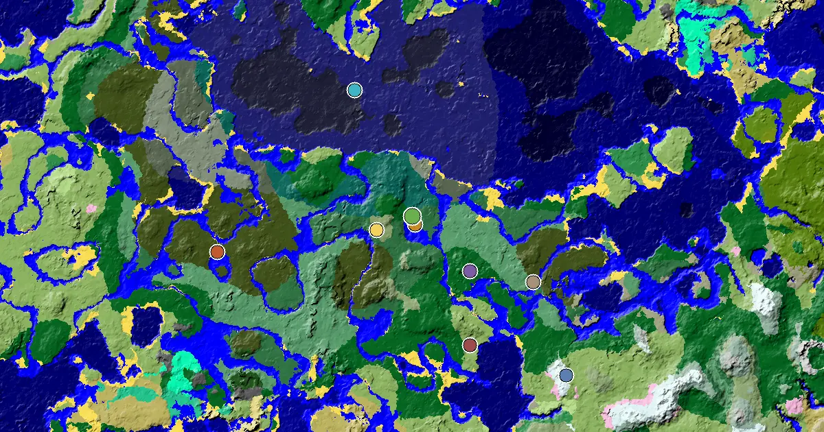 Birch Forest Seed With a Trial Chamber by Spawn — biome and structure map