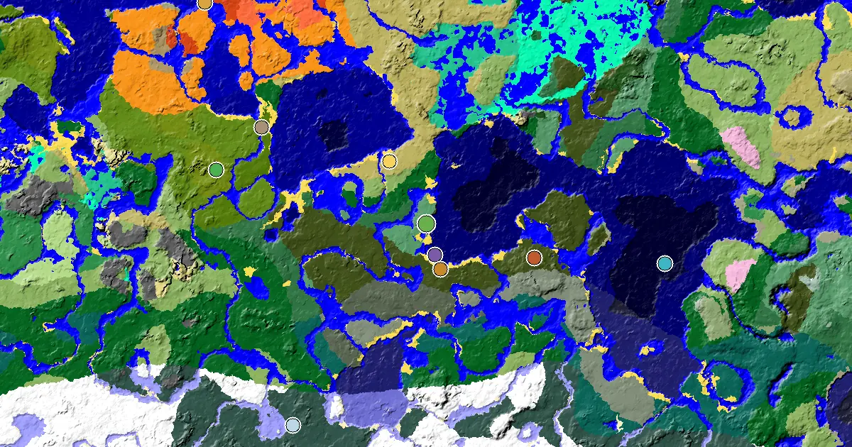 Old Growth Birch Forest Seed With a Mansion Within Reach — biome and structure map