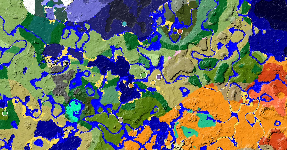 Plains Seed With a Mansion Within Reach — biome and structure map