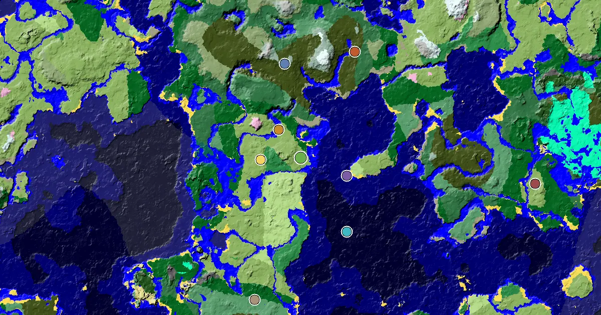 Minecraft Plains Seed: a Mansion Within Reach — biome and structure map