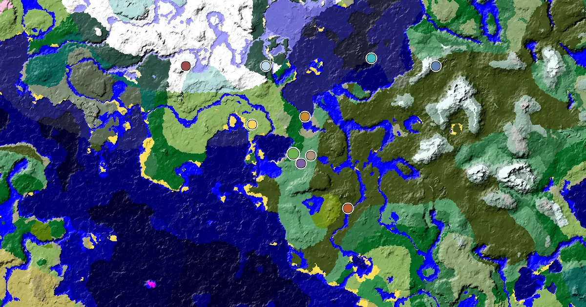 Forest Spawn — a Mansion Within Reach — biome and structure map