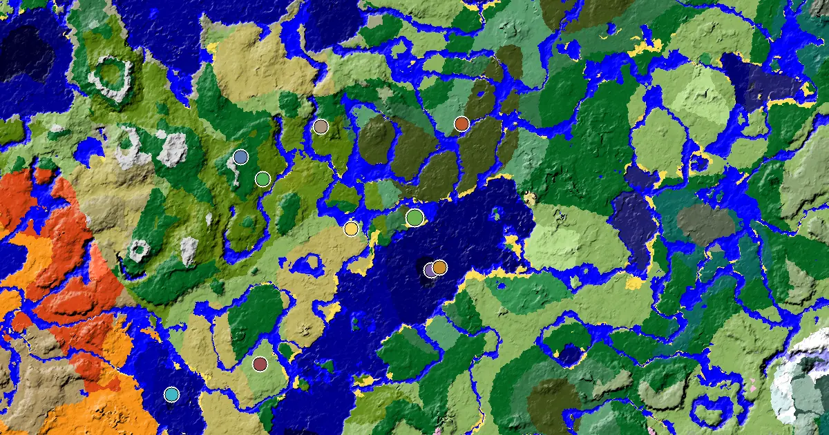 a Mansion Within Reach Near a Dark Forest Spawn — biome and structure map