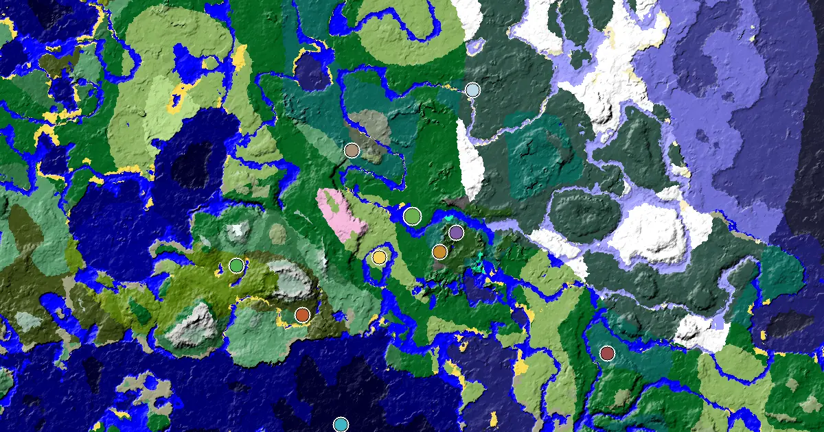a Mansion Within Reach Near a Forest Spawn — biome and structure map
