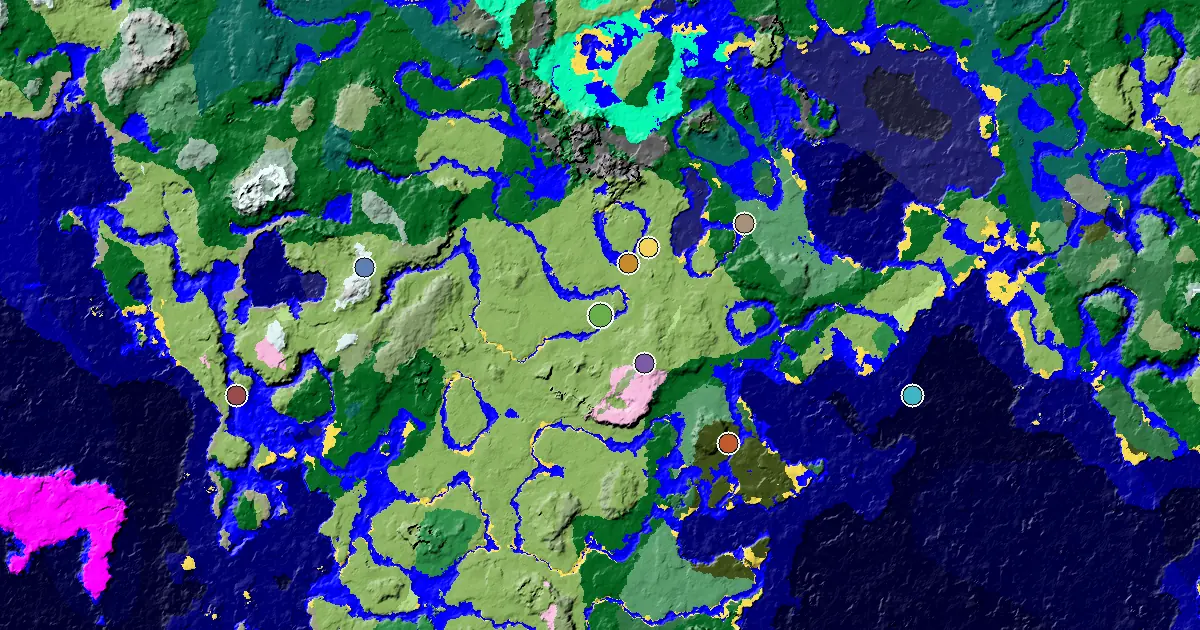 Plains Spawn — a Mansion Within Reach — biome and structure map
