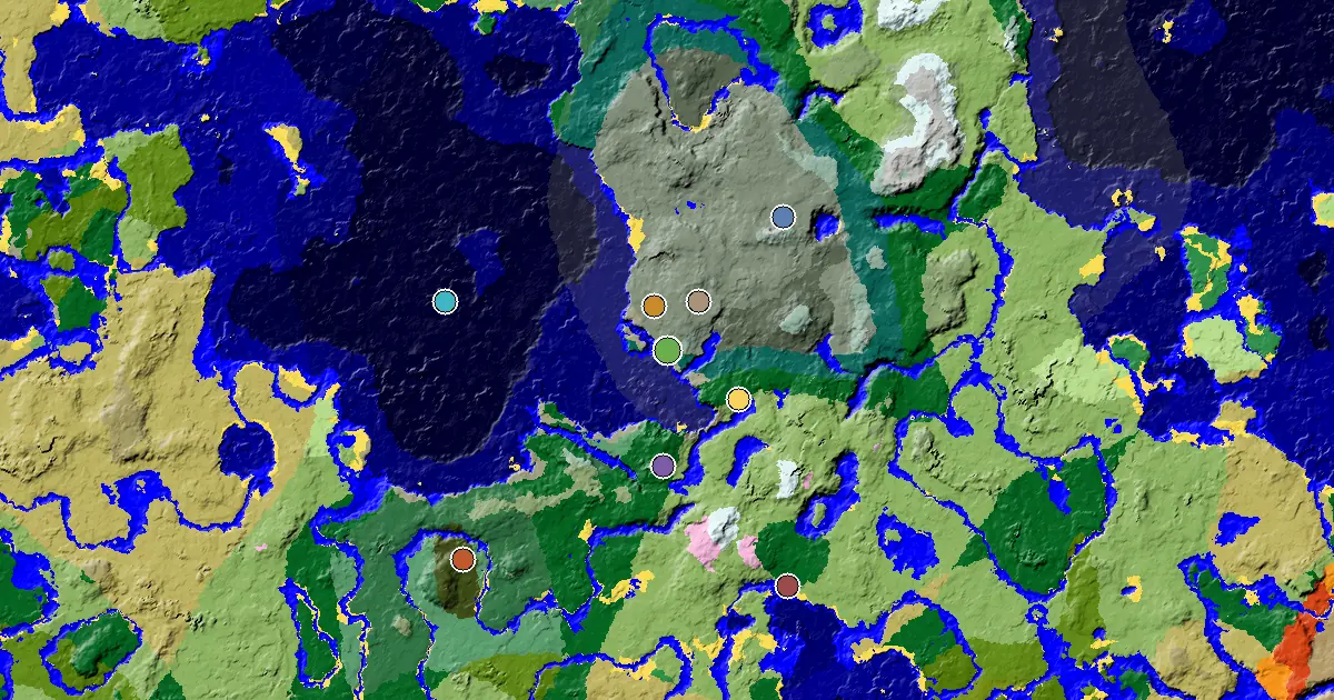 Minecraft Old Growth Spruce Taiga Seed: a Mansion Within Reach — biome and structure map