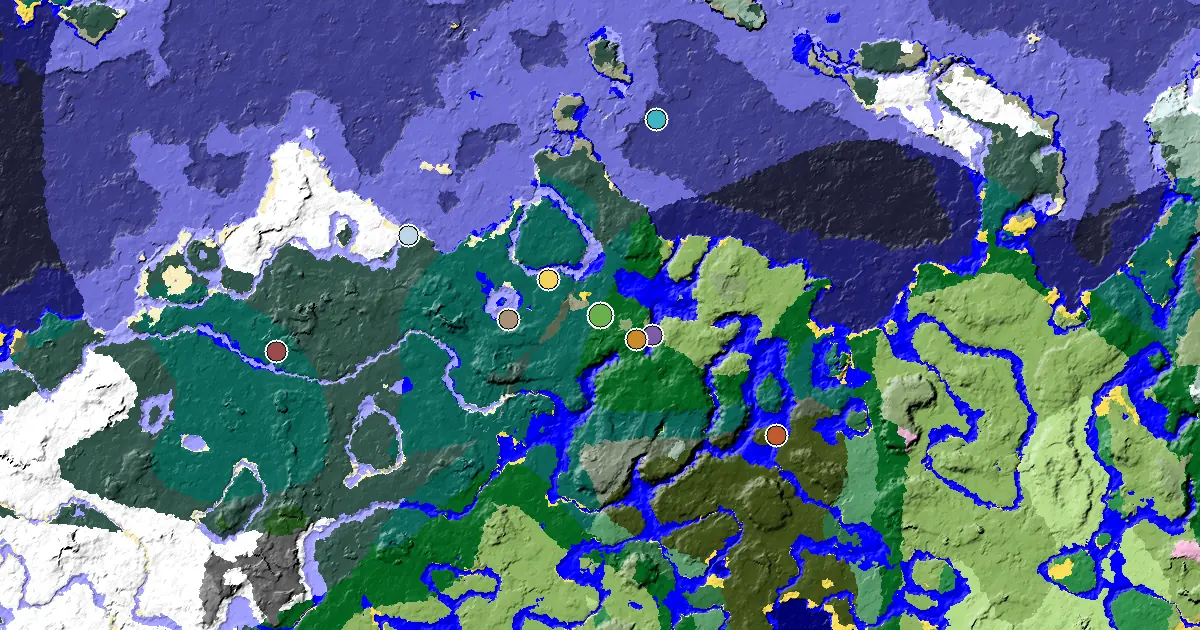 Minecraft Forest Seed: a Mansion Within Reach — biome and structure map
