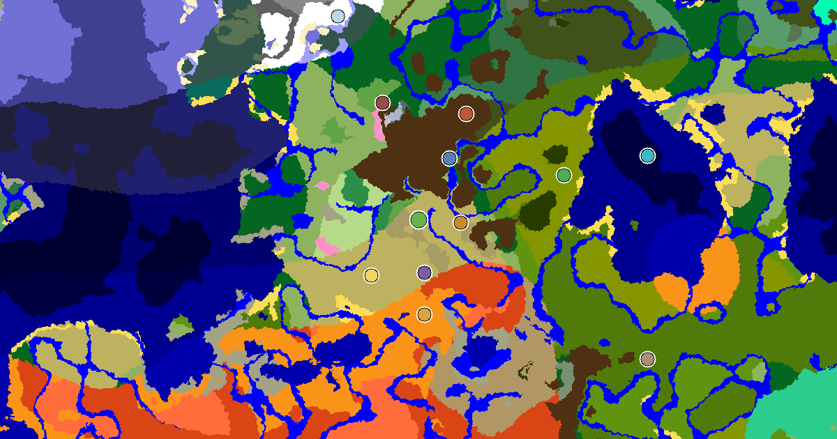 Savanna Seed With an Ancient City Under Spawn — biome and structure map