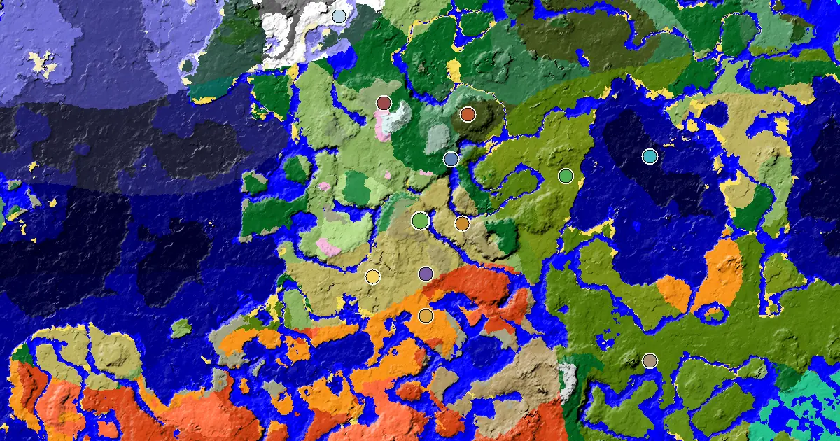 Savanna Seed With an Ancient City Under Spawn — biome and structure map