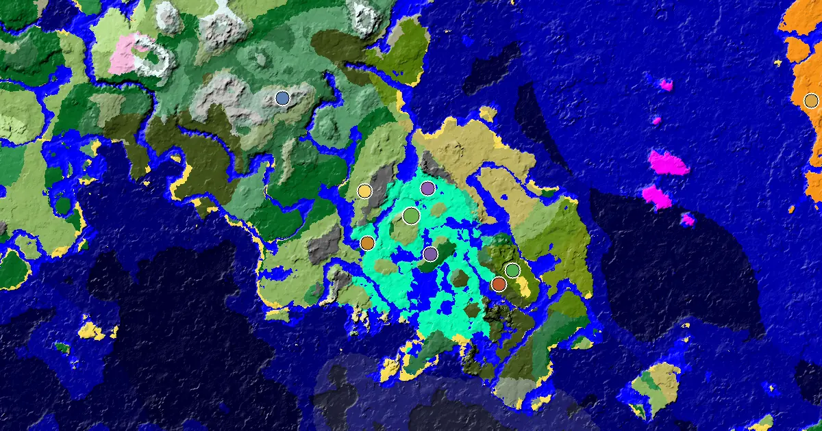 Dripstone Caves Seed With a Mansion Within Reach — biome and structure map