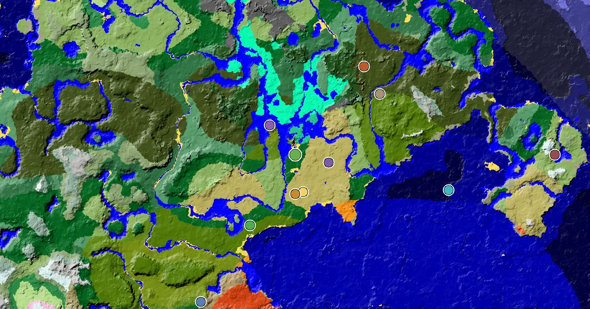 Minecraft Forest Seed: a Mansion Within Reach — biome and structure map