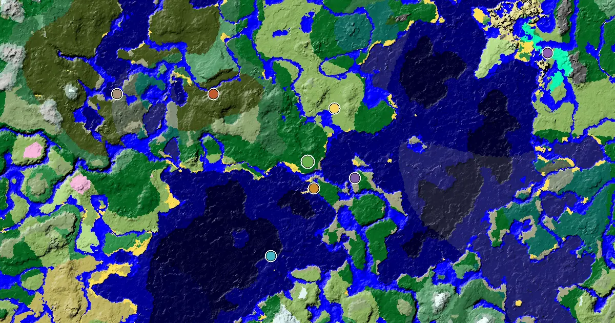 Forest Seed With a Mansion Within Reach — biome and structure map