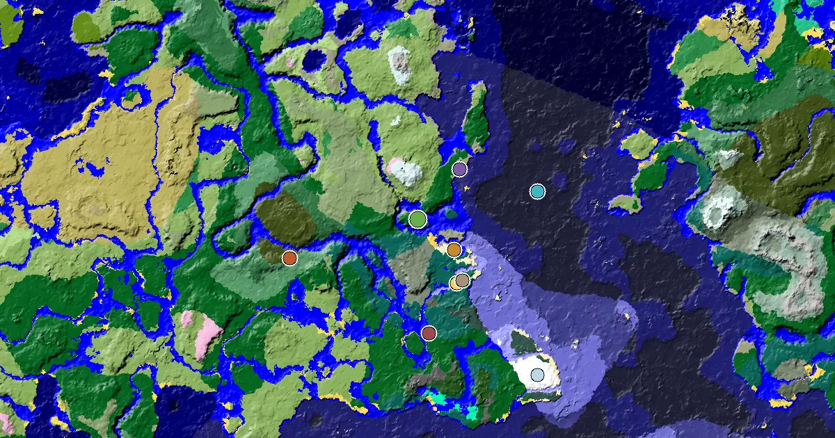 a Mansion Within Reach Near a Forest Spawn — biome and structure map