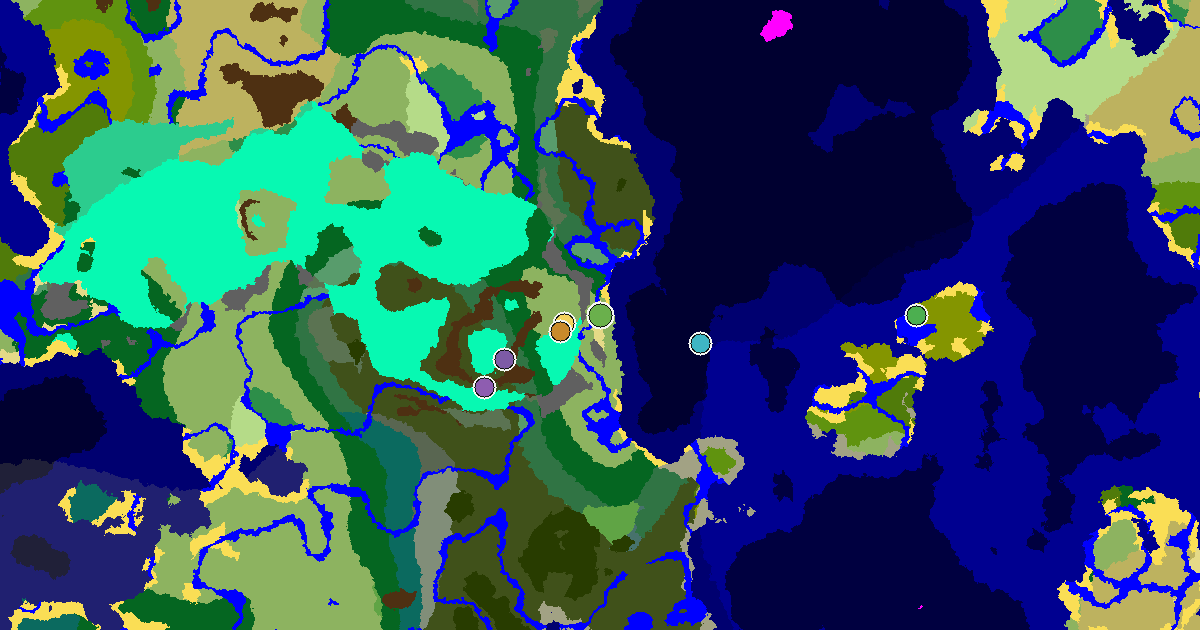 Windswept Savanna Seed With a Village Beside Spawn — biome and structure map