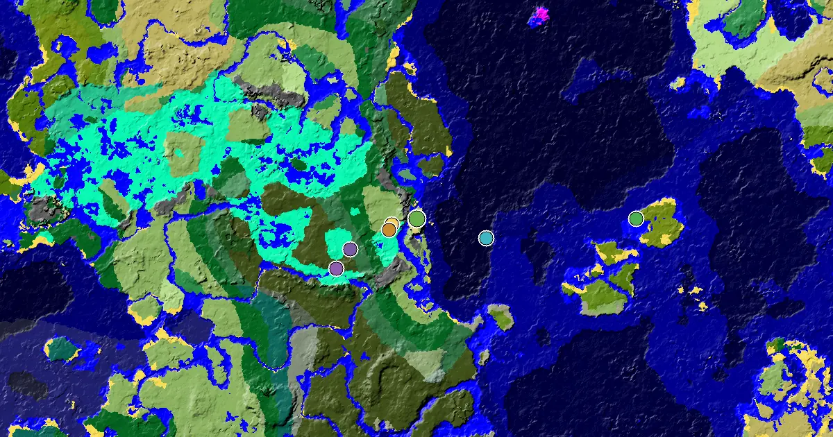 Windswept Savanna Seed With a Village Beside Spawn — biome and structure map