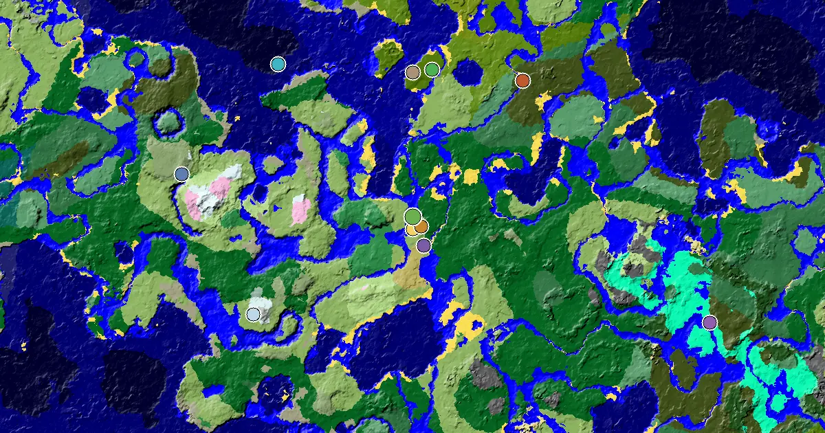 Minecraft Plains Seed: a Village at Spawn — biome and structure map
