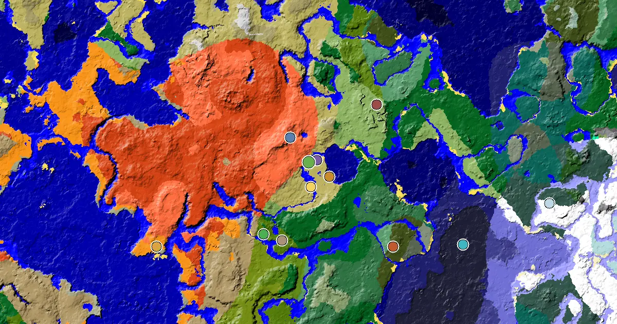 Savanna Seed With an Ancient City Under Spawn — biome and structure map