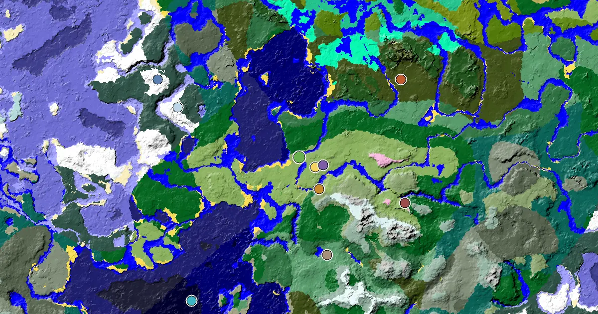 Minecraft Plains Seed: a Village Beside Spawn — biome and structure map