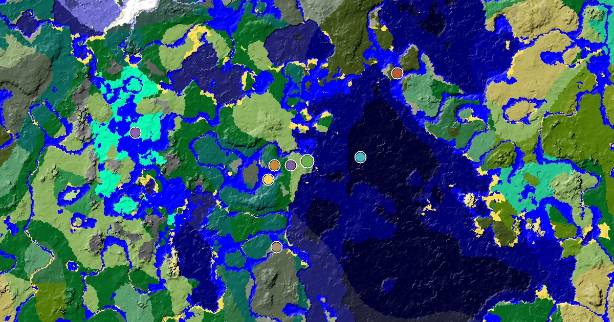 Flower Forest Spawn — a Mansion Within Reach — biome and structure map
