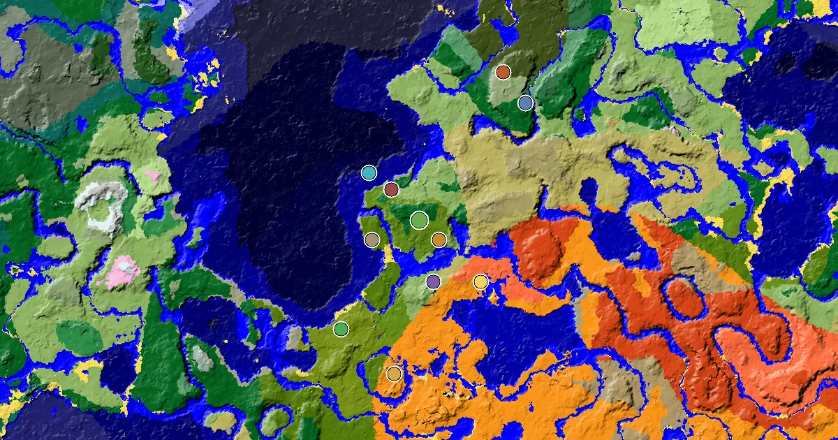 Forest Spawn — a Mansion Within Reach — biome and structure map